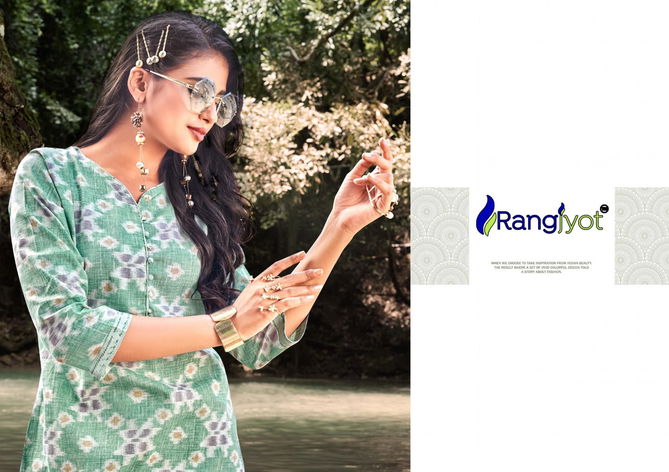 Rang Riti By Rangjyot Printed Cotton Kurti With Bottom Wholesale Market In Surat